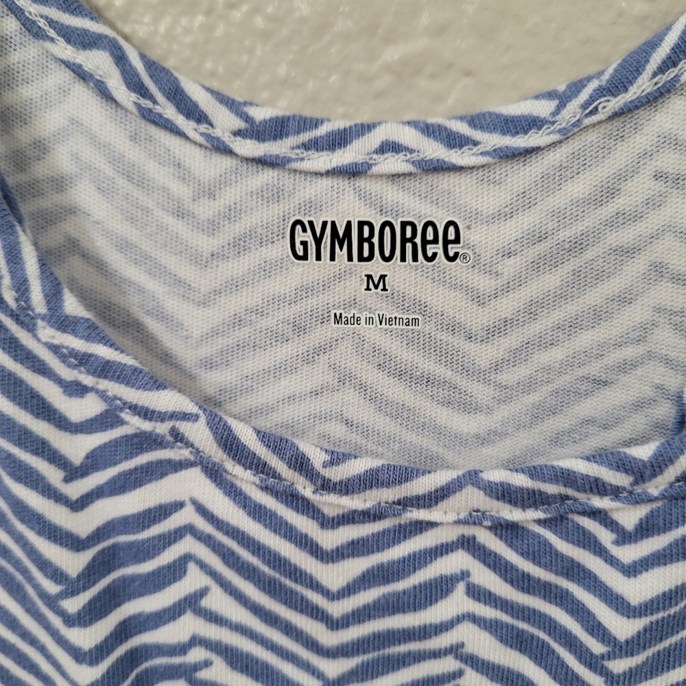 Gymboree Girls Blue and White Chevron Dress size M - Picture 3 of 4
